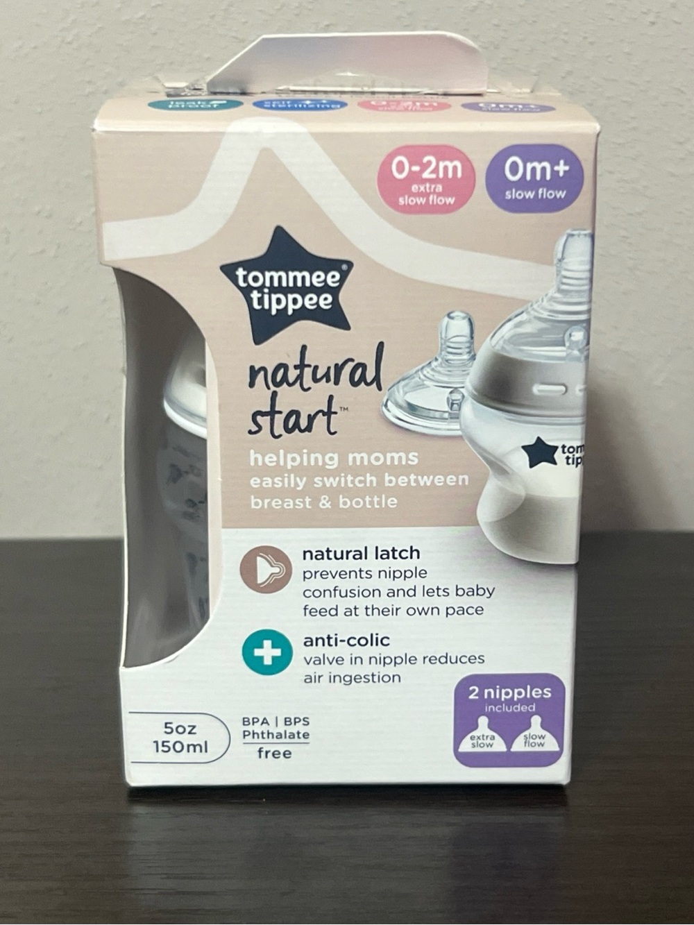 Tommee Tippee Natural Start Baby Bottle - White